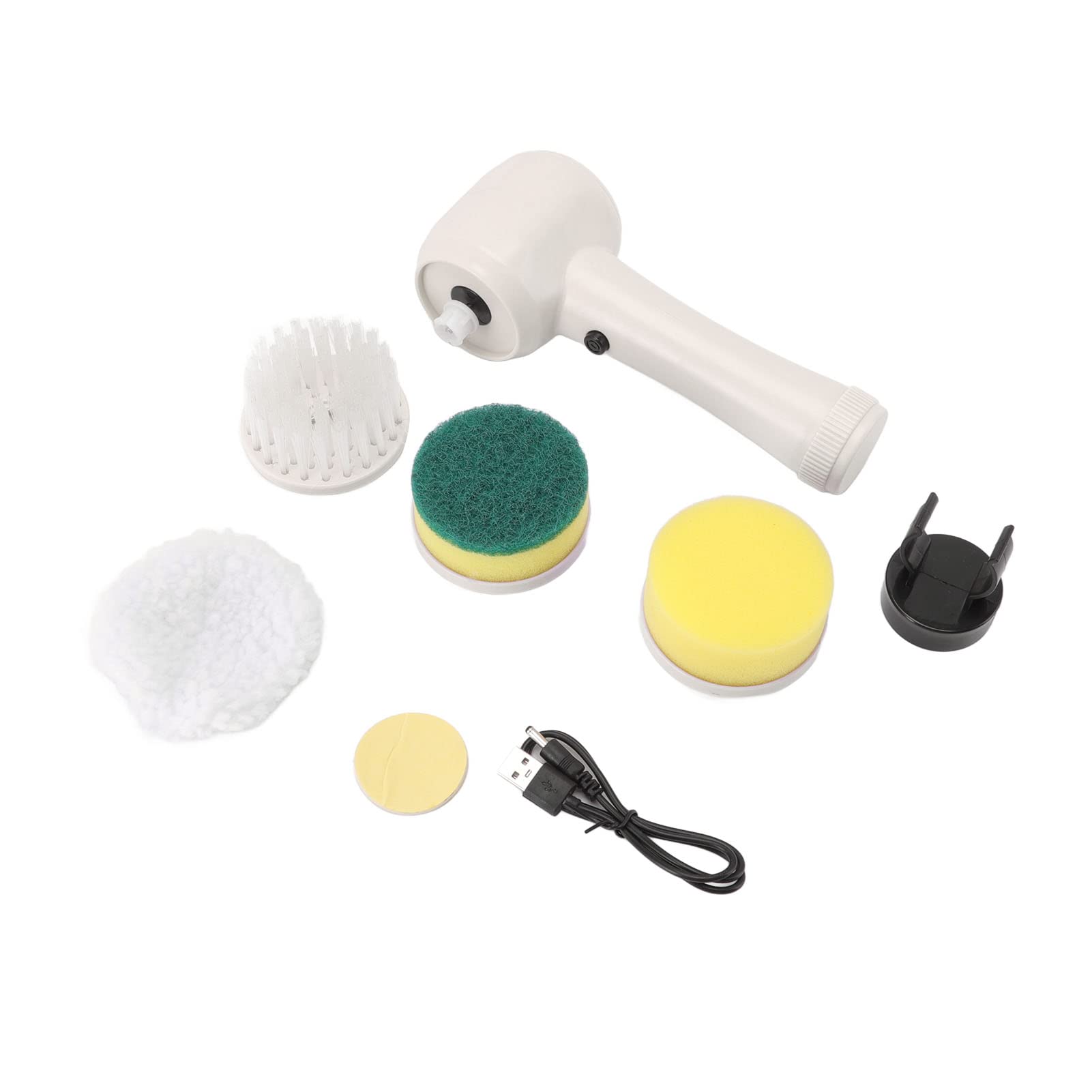 Spazzola Elettrica per Centrifuga Spazzola per Lavaggio Elettrica Portatile Portatile Spazzola per Lavaggio Spazzola per Lavaggio Multifunzionale per Scarpe da Bagno da Cucina (Bianco)