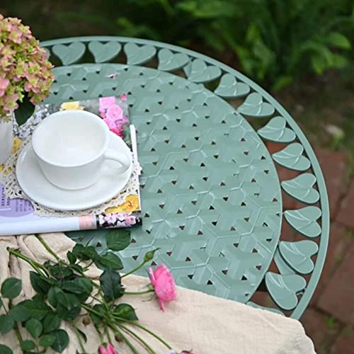 Mesa De Jardim Metal Shabby Chic Móveis De Jardim Ferro Mesa Redonda Jardim Pátio Mesa Bistrô, Verde
