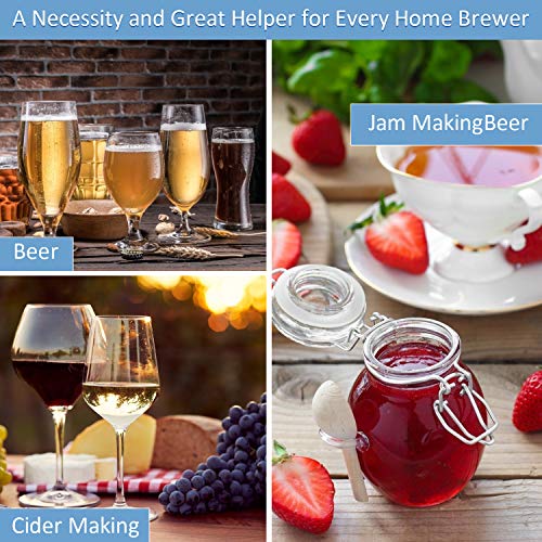 Hinotori Brew bags(26\" x 22\") 2 Pack Reusable Cotton Brew Bags for Home brewing, Drawstring Straining Bag Fine Cheesecloth Bag for Fruit/Cider/Wine/Beer - Thumbnail 3