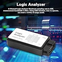 QIQIAZI USB Logic Analyzer 8 Kanäle 24MHZ 5PF mit USB-Kabel und Anschlusskabel kompatibel mit Arduino – Ansicht 4