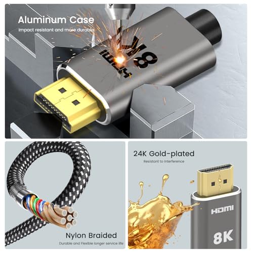 Cable DisplayPort a HDMI 8K para conectar el PC desde el escritorio al televisor 7
