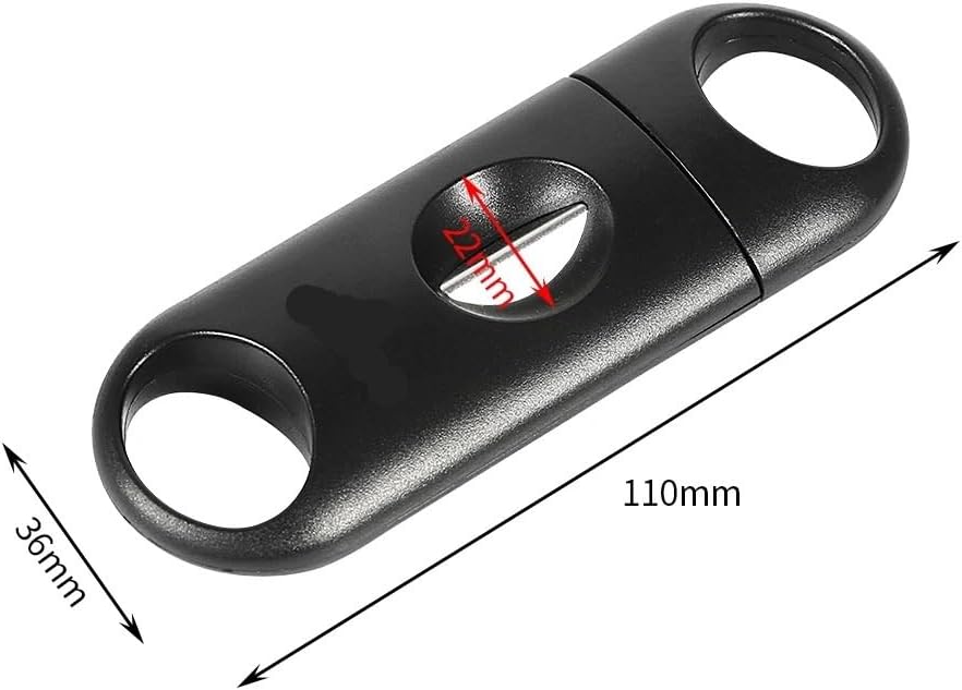 Cigar Cutter Plastic V-Shaped Guillotine Slicer Portable Metal Stainless Steel Smoking Accessories Tool(A)