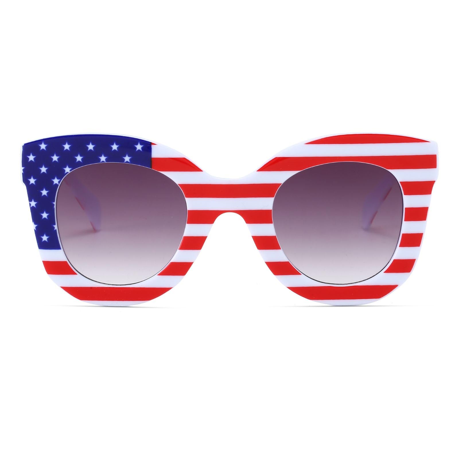 Freckles Mark Thick Fashion Butterfly Sunglasses for Women Trendy Round Cat Eye Sun Glasses