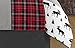 Sweet Jojo Designs Grey, Black and Red Woodland Plaid and Arrow Rustic Patch Boy Full/Queen Kid Teen Bedding Comforter Set 3 Pieces - Flannel Moose Gray