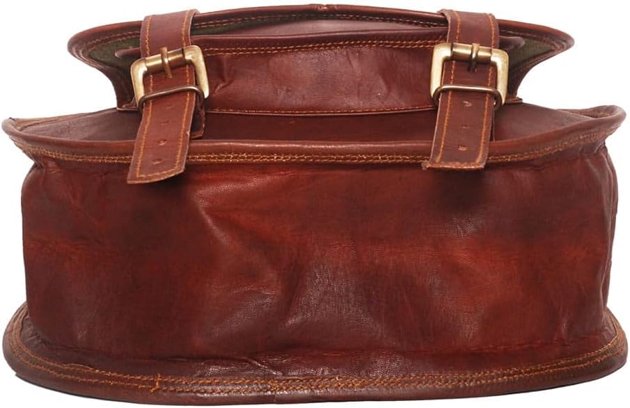 American Blue Borse da sella per moto, tasca laterale per bicicletta, borsa per attrezzi in pelle (2 tasche), Brown