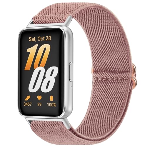Image of Tobfit Nylon Strap for Samsung Galaxy Fit 3 (Watch Not Included), Flexible Premium Elastomer Nylon Adjustable Watch Band for Galaxy Fit3 2024 SM-R390 Men & Women