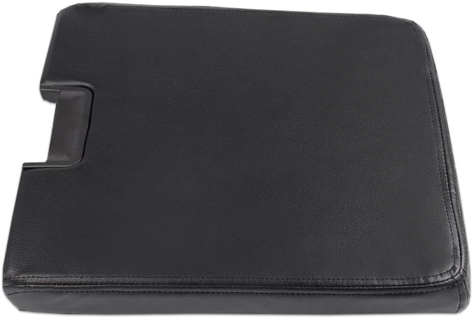 CNNELL Front Center Console Lid with Latch Compatible with Chevy Silverado Avalanche Suburban Tahoe GMC Sierra Yukon 2007-2013 20864151 Black