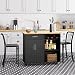 Shintenchi Kitchen Island Cart with Storage,Rolling Kitchen Island Side Table on Wheels with Large Worktop,Storage Cabinet,Towel Rack and Drawers for Kitchen,Dinning Room, White
