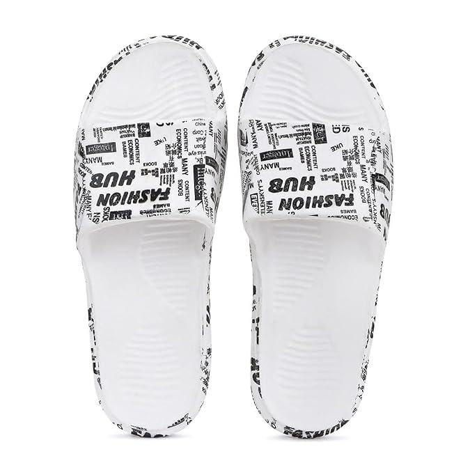 Men's Comfortable Slipper,Casual Lightweight Slipper for Everyday Wear for Men's-(GR-(Slip)-3104-9-White)-image-2