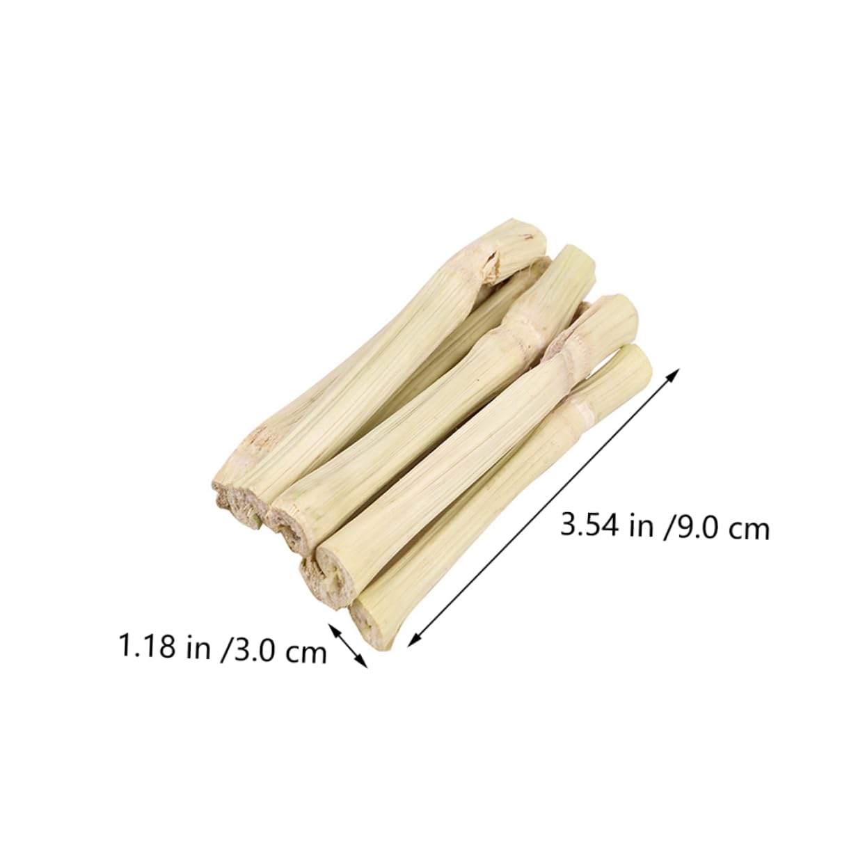 Toddmomy Natürliches Kauspielzeug für Kleintiere aus Beige Bambus Verschleißfest und Unterstützt Gesundes Zahnwachstum für Hamster und Meerschweinchen zur Zahnpflege