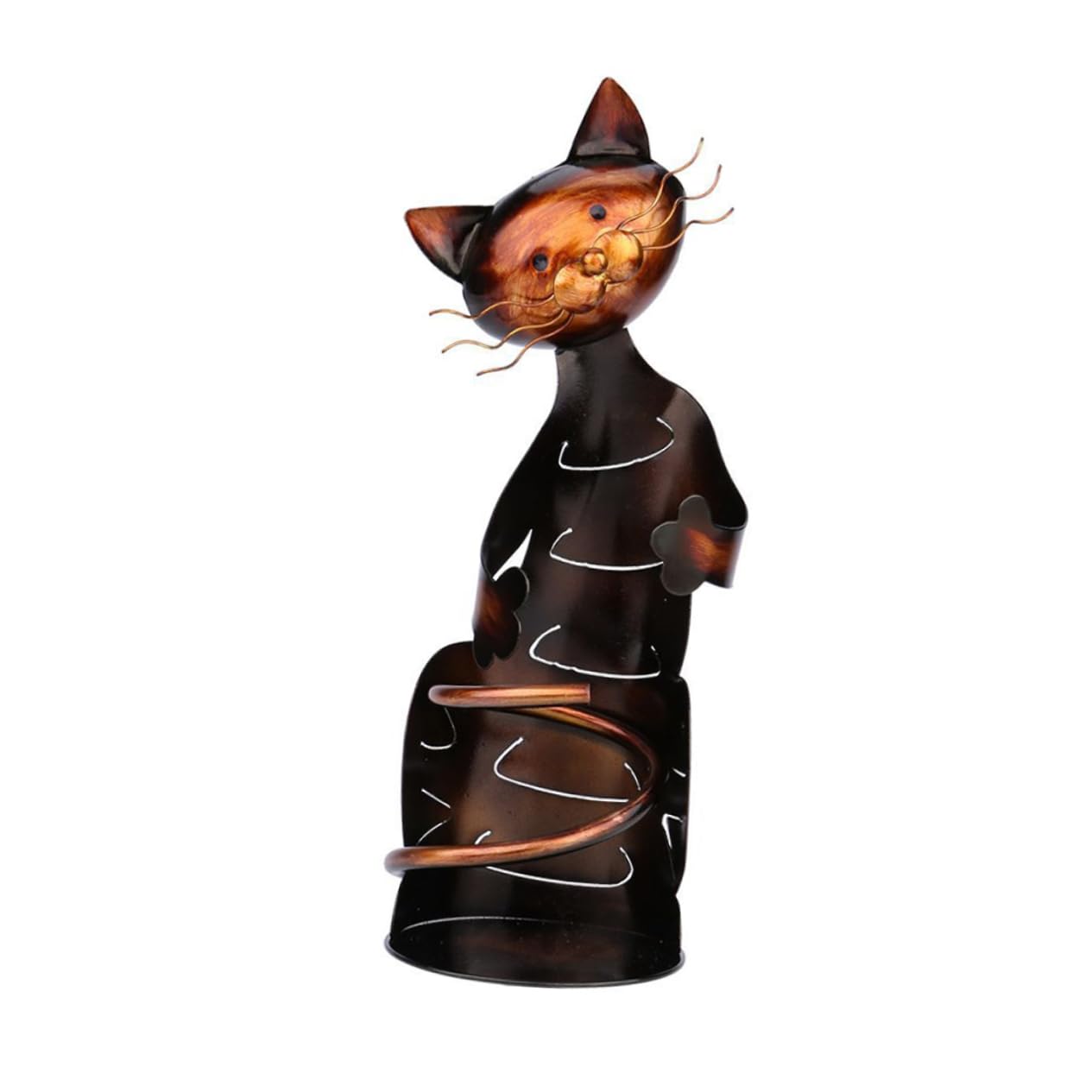 Alipis Porte-Bouteilles De Vin Rouge en Fer pour Chat Présentoir À Vin Rouge Décoration Dintérieur Pratique Et Robuste