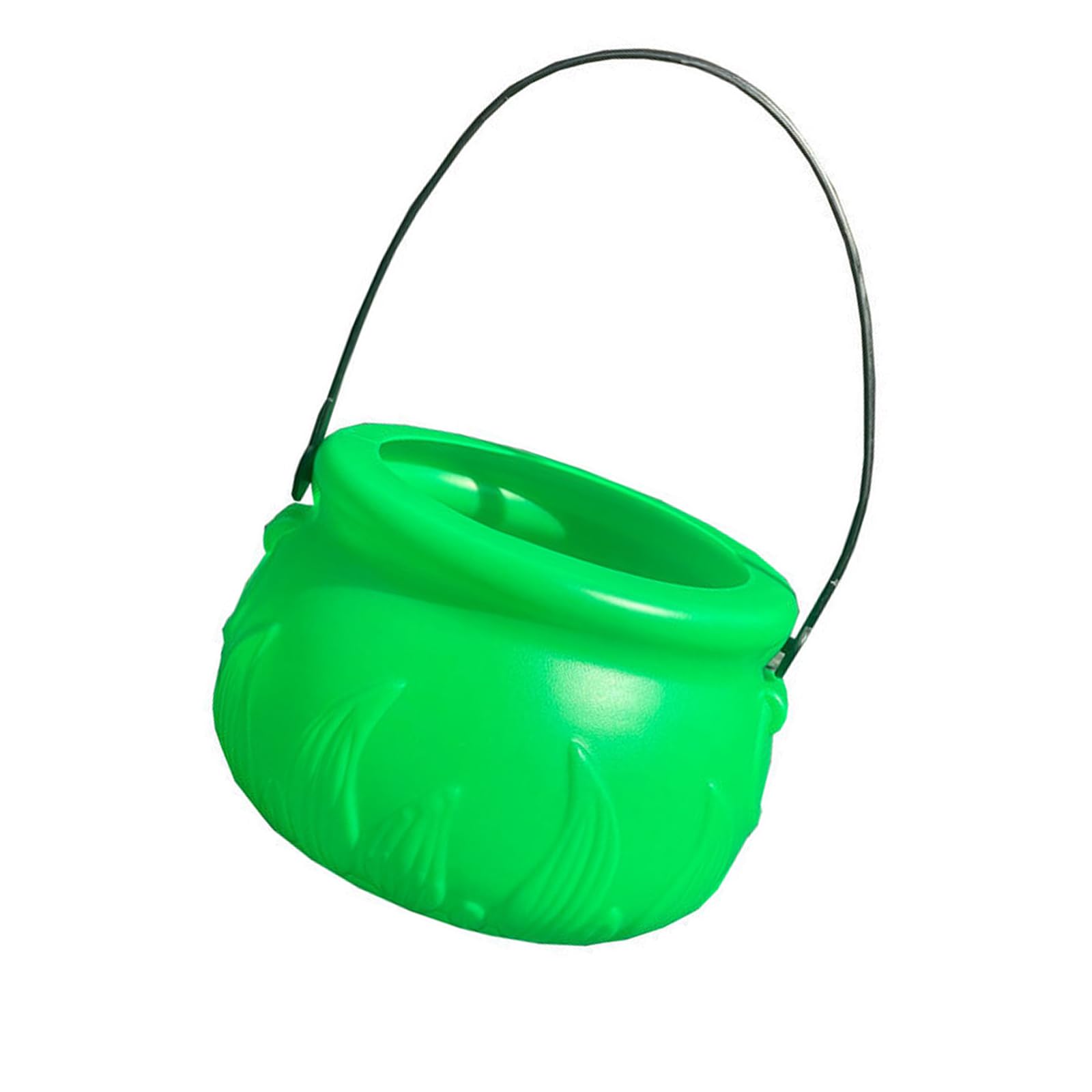 Kalttoy Candy Bucket for Patricks Day Decorations and Witch Costume Accessories Candy Container with Handle Recyclable Treat Bowl