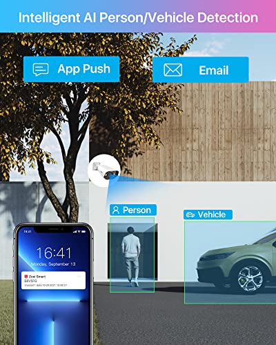 Image of ZOSI 4K Ultra HD 8-Channel PoE Security Camera System, 8CH 4K Home Surveillance NVR with 2TB Hard Drive, 8 x 8MP IP66 Weatherproof Metal Outdoor Indoor Cameras, Person Vehicle Detection, Night Vision