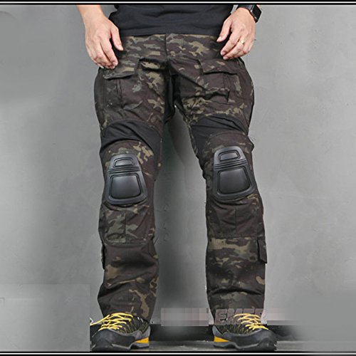 H Welt EU Emerson Tactical Airsoft Paintball ejército tiro BDU hombres Gen3 G3 lucha pantalones con rodilleras, Mcbk, small
