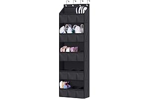 AOODA Over the Door Shoe Organizer Black: Your Footwear's Haven of Organization