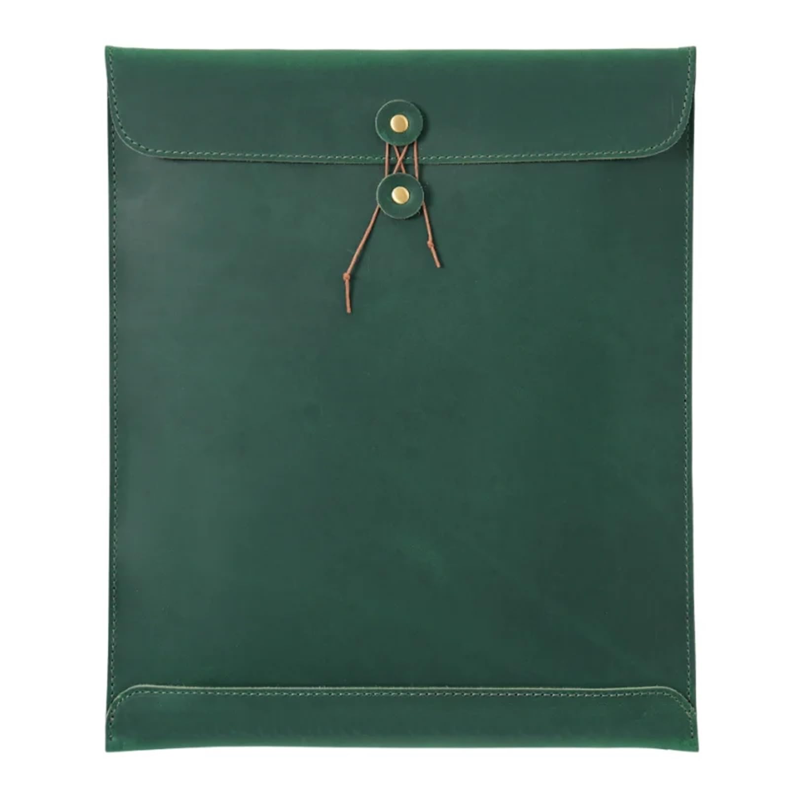 Portadocumentos de Cuero Carpeta de cuero A4, sencilla, gran capacidad, for documentos, maletín moda, organizador for oficina, facturas y contratos Hombre o Mujer(Green)