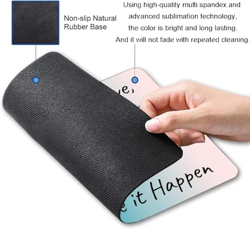 Image of Premium-Textured Mouse Pad, Non-Slip Rubber Base Mousepad for Laptop, Computer & PC, 9.5x7.9 in - Enhanced Precision, Ergonomic Comfort, Ideal for Gaming & Office (Stay Positive)