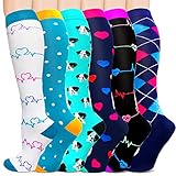 Compression Socks For Women Men - 20-30mmHg Best for Circulation,Running,Nurse, Hiking, Pregnancy,Sports,Travel