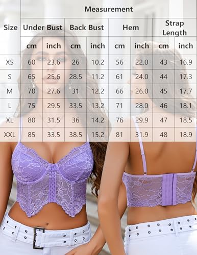 Image of Avidlove Lace Bralettes for Women Y2k Camisole Lingerie Adjustable Strap Crop Top
