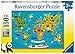 Ravensburger Kinderpuzzle 13287 - Tierische Weltkarte - 150 Teile Puzzle für Kinder ab 7 Jahren