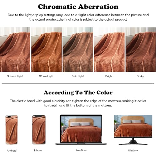 NEWCOSPLAY Coffee Silky Flannel Fleece Throw Blanket for All Seasons (40x50)