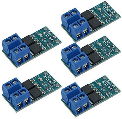 DEVMO 5PCS DC 5V-36V 15A(Max 30A) 400W Dual High-Power MOSFET Trigger Switch Drive Module 0-20KHz PWM Adjustment Electronic Switch Control Board Motor Speed Control Lamp Brightness Control