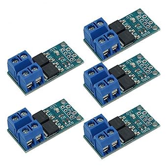 5PCS DEVMO DC 5V-36V 15AMax 30A 400W Dual High-Power MOSFET Trigger Switch Drive Module 0-20KHz PWM Adjustment Electronic Switch Control Board Motor Speed Control Lamp Brightness Control