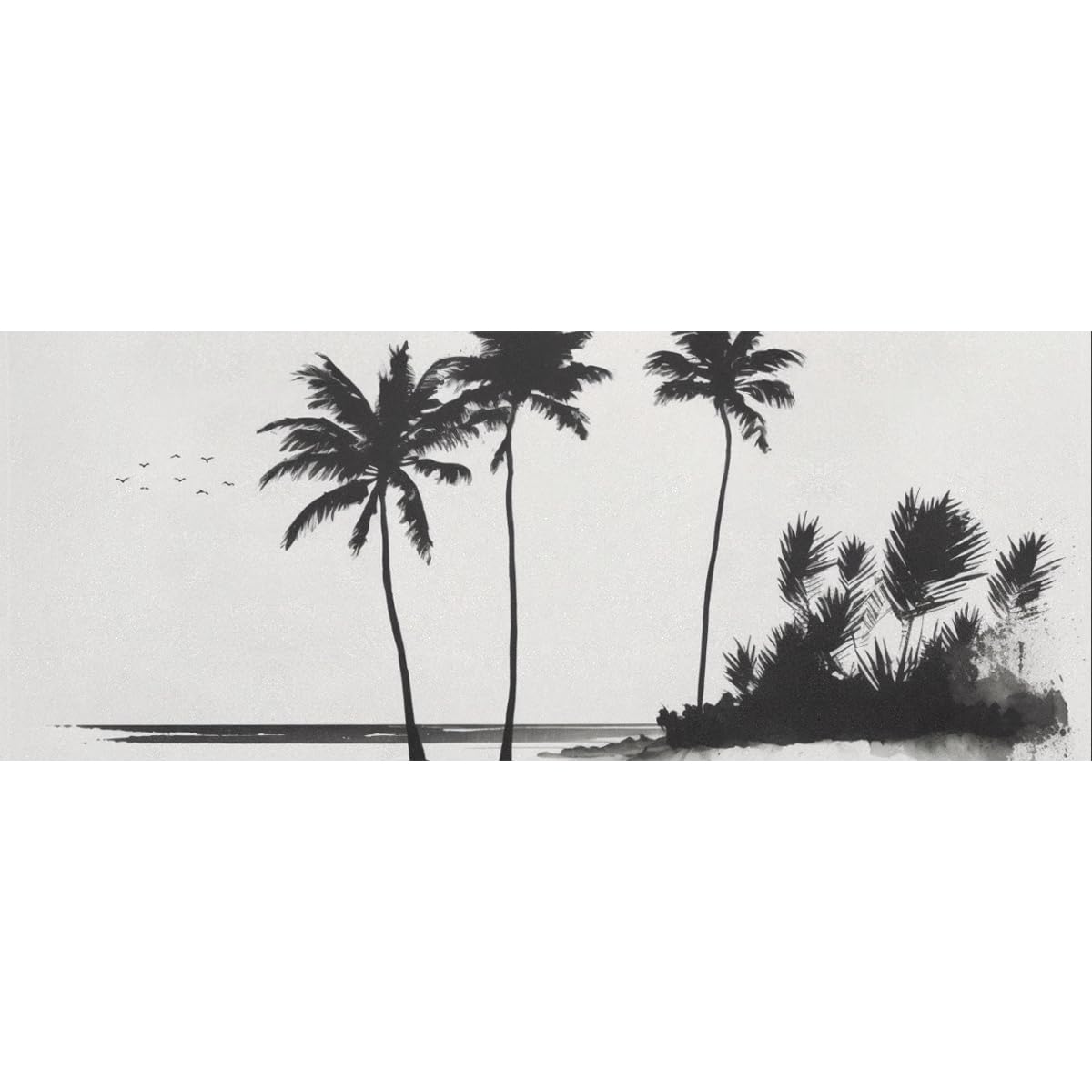 DNOVING 2 Rolls Ink drawing beach coconut trees Birthday Wrapping Paper - 58 x 23 inch Gift Wrapping Paper for Kids Birthday & Christmas GWP-108236256
