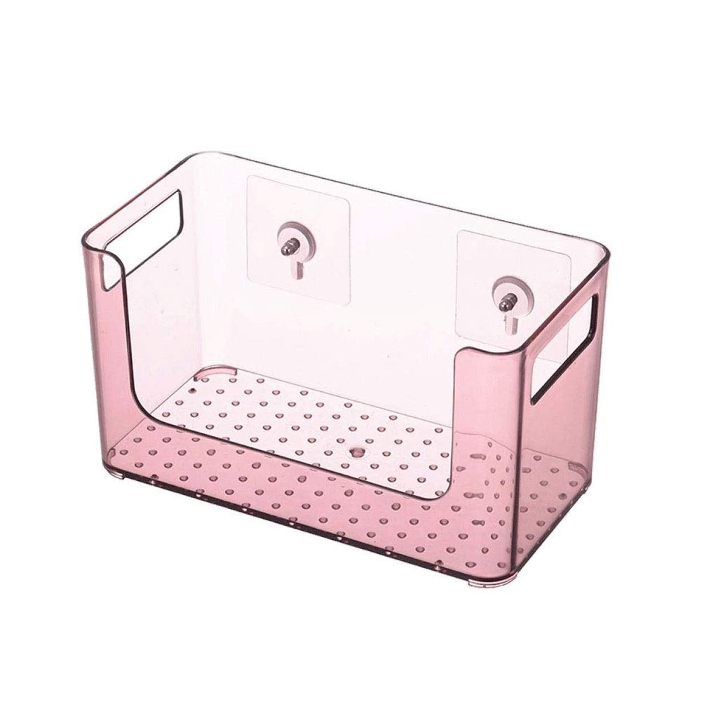 Ensemble mural d'étagères solides pour salle de bain et chambre rangement maquillage rose