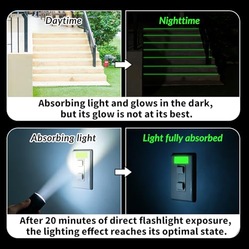 Lutalu 6 Pack Glow in The Dark Tape 33 Ft x 1 inch, Long-Lasting Bright Fluorescent Glow Tape for Christmas Dector, Night Decorations, Safety and Home Marking, Exit Sign, Total 198 Ft by Lutalu - Used condition - Image 3