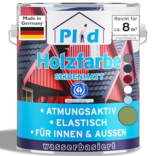 Plid Pintura para madera color verde musgo 0 75 l para interior y exterior resistente a la intemperie