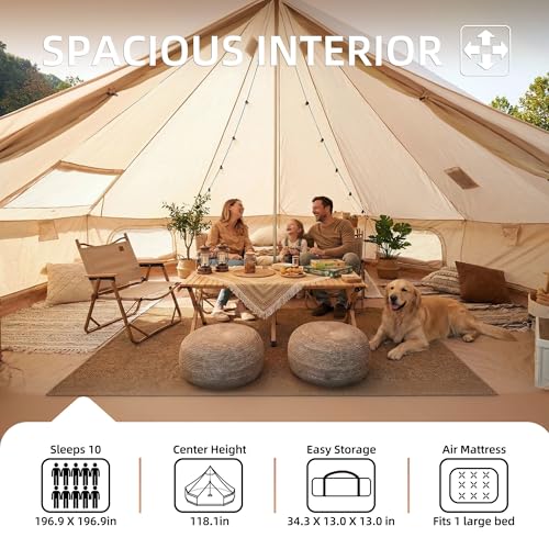 Carpa Bell 4 Estaciones 16.4FT Verde para 1 Persona miniatura 6