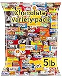 Chocolate Assorted Bulk Candy Variety Pack 5Lb - Mini Chocolate Bars, Milk &Amp; Dark Chocolate Mix - Individually Wrapped Bulk Candy For Office Snacks, Party Favors And Bags