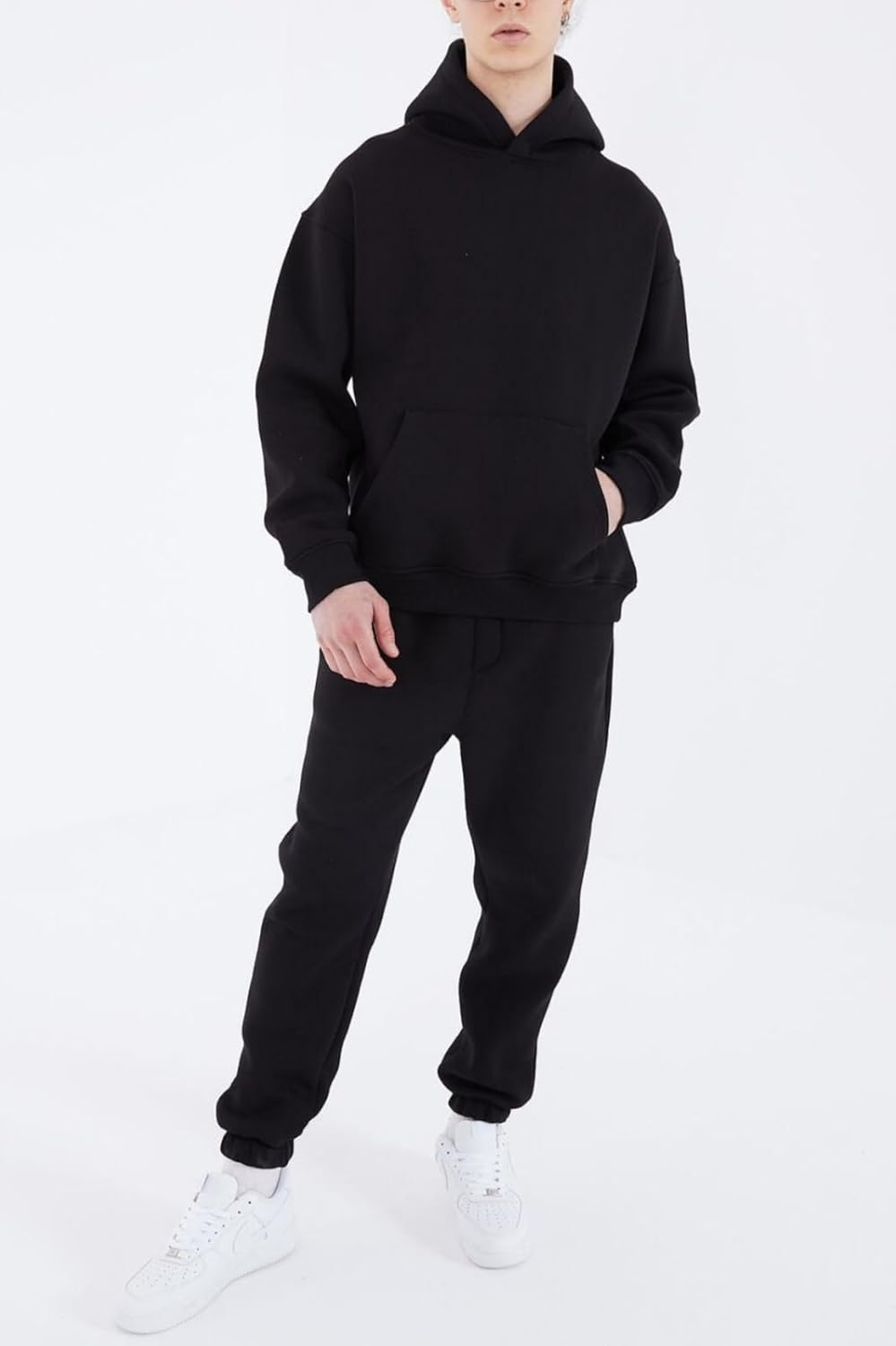 HHGKED Men's Sweatsuits 2 Piece Outfits Baggy Travel Vacation Fashion Clothes Casual Hoodie Jogging Track suits Sets - Image 4