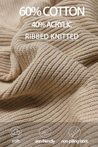 Women's Oversized Turtleneck Sweaters Tunic Batwing Dress Long Casual Wear No-Pilling Knit Pullover Tops4