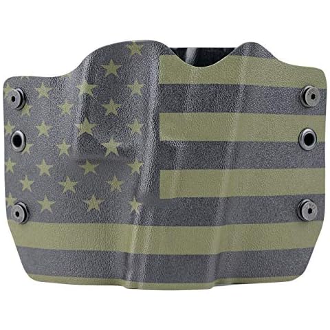 Outlaw Holsters OD Green & Black USA Flag OWB Holster (Right-Hand, for Glock 17,19,22,23,25,26,27,28,31,32,34,35,41) Cover