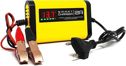 Carregador de Bateria Automotivo 2A Inteligente - Bivolt - 12V