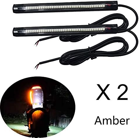 NBWDY 2x Universal Motorcycle Bike Amber LED Turn Signal Indicator Blinker Light 12V With total 72led
