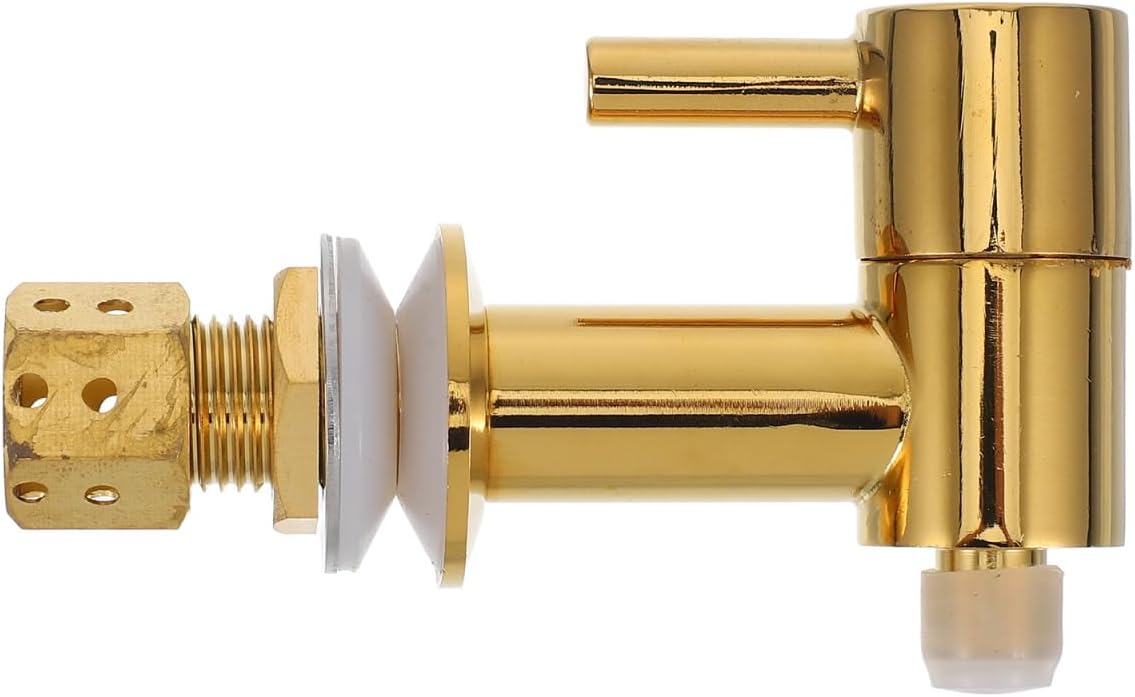 CALLARON Beverage Dispenser Spigot, Copper Juice Dispenser Spigot, Replacement Jug Spout, Smooth Flow Tap for Party Drink Jugs, Glass Beverage (Gold, Cylindrical Style,16mm)