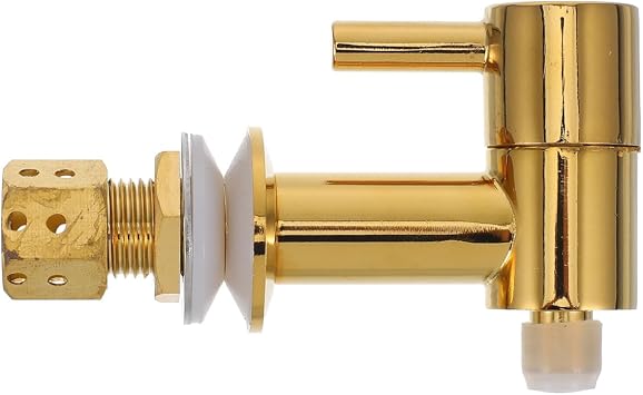 CALLARON Beverage Dispenser Spigot, Copper Juice Dispenser Spigot, Replacement Jug Spout, Smooth Flow Tap for Party Drink Jugs, Glass Beverage Gold, Cylindrical Style,16mm