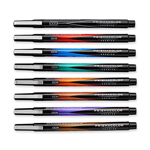 Prismacolor Premier Fine Line Illustration Markers, 005 Extra Fine Tip, Assorted Colors, 8-Count #TOP1