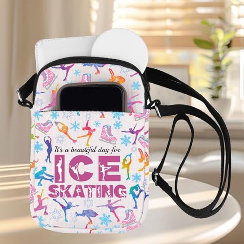 ZJXHPO Skater Cross Body Bag Ice Skating Lover Gift Ice Skating Messenger Bag Skating Team Carry On Bag Figure Skating Gift4