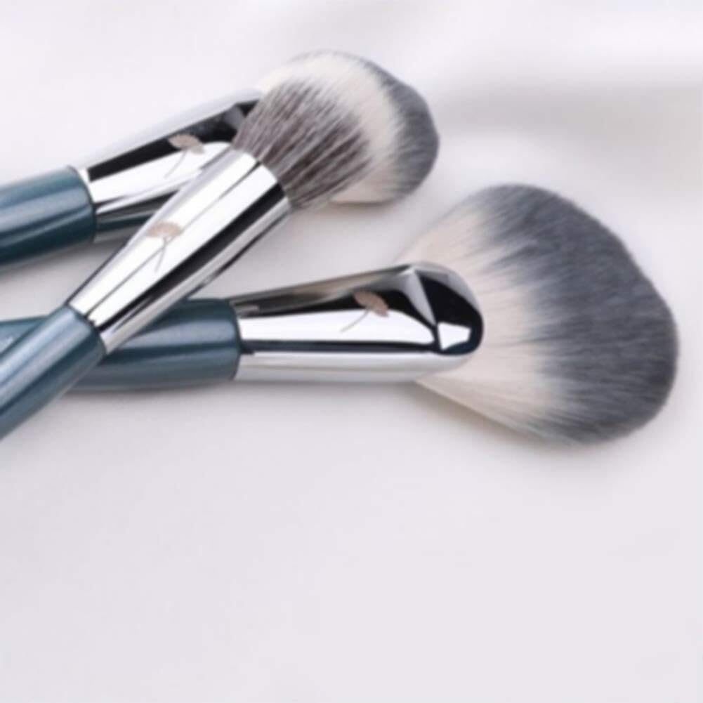 Make-Up-Pinsel-Set, Pinsel-Set, Blau, 10 Professionelle Make-Up-Pinsel Mit Taschen, Nicht Synthetisch, Foundation-Mischung, Rouge, Concealer, Augen-Foundation-Pinsel,