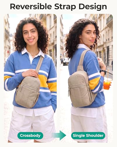 Image of BAGSMART Small Crossbody Bags for Women, Puffer Sling Bag Fanny Packs, Purses Hobo Handbag for Daily Travel Hiking