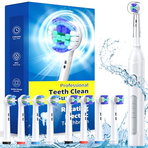 TEETHEORY Spazzolino Elettrico con 8 Testine e Timer