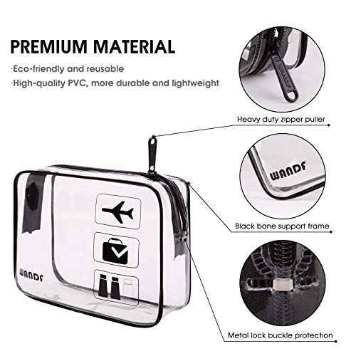 Clear TSA Approved Travel Toiletry Bags for Men and Women (2 pcs)