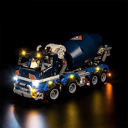 ZHLY LED Licht-Set für Lego Technik Betonmischer LKW 42112 Beleuchtung Lichtset Kompatibel Mit Lego 42112 USB und…