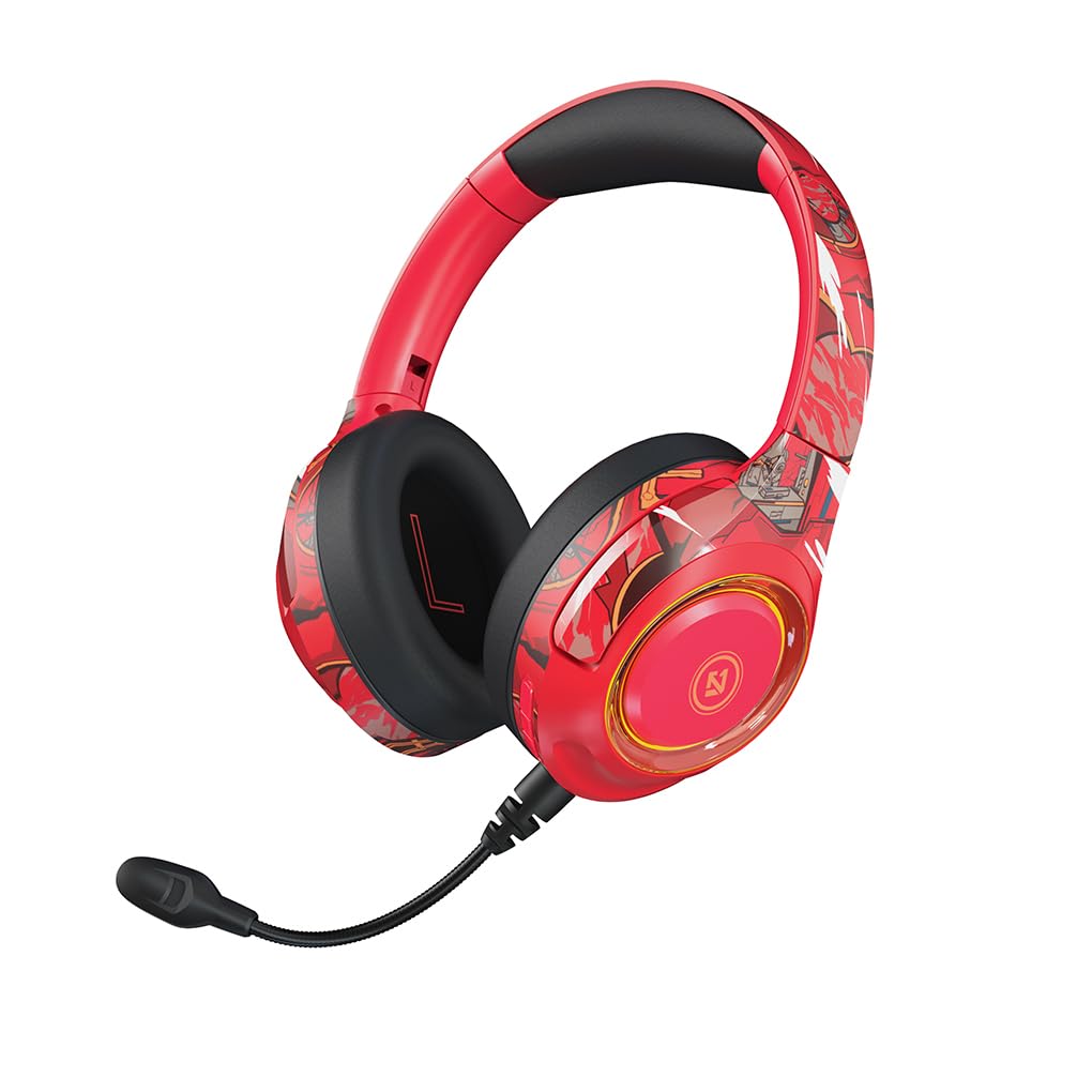 Juego de Auriculares Bluetooth Compatible con Auriculares,Rojo
