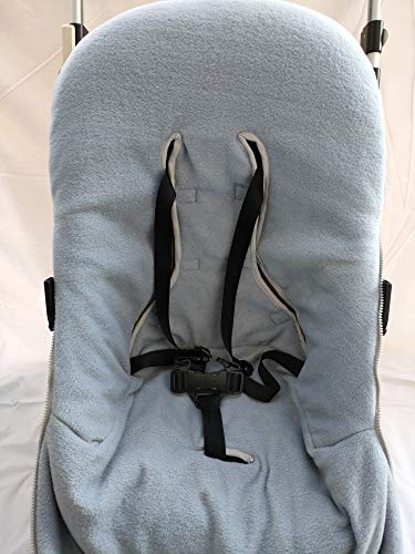 Chancelière universelle moon-bebe poussette coton gris avec rangement - 7
