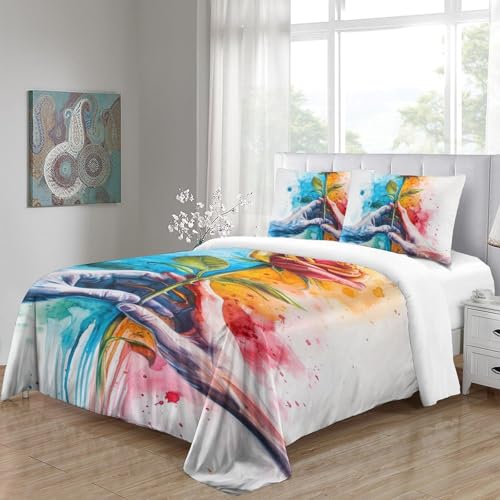 Parure de lit de qualité supérieure microfibre respirante housse de couette rose 3D
